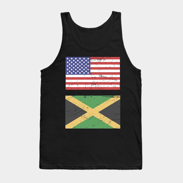 United States Flag & Jamaica Flag Tank Top by MeatMan